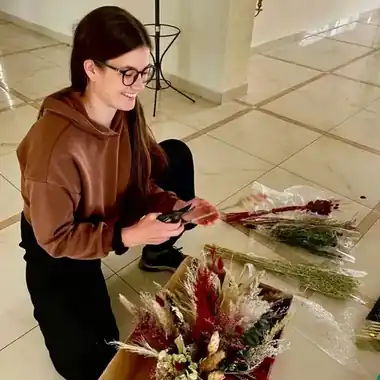 Vyroba susenej kytice - Neobycajny kvet